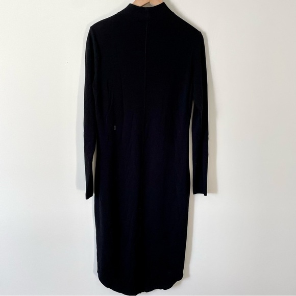 Kit and Ace Brushed Mock Neck Long Sleeve Midi Dress Black - Picture 5 of 9